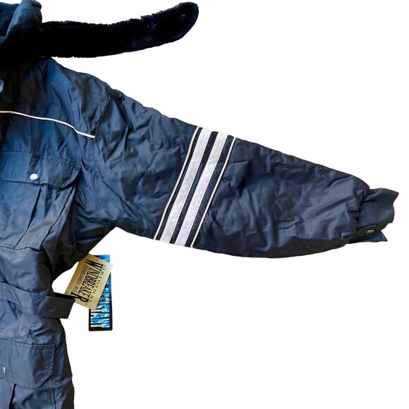 Vintage NOS Original Windbreaker Snowsuit Snowmobile Suit Size L Black - Picture 6 of 9